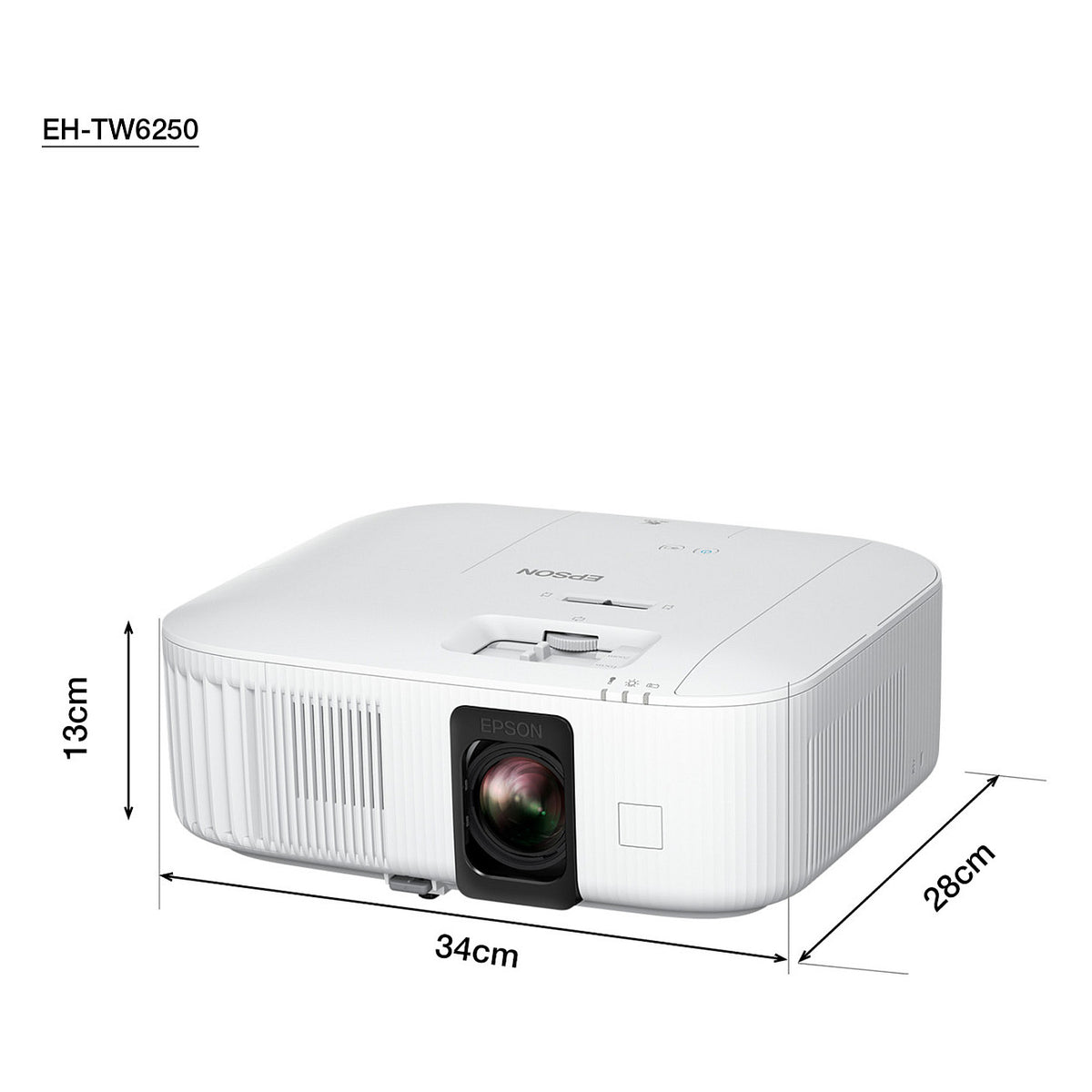 (3840x2160) Epson EH-TW6250 16:9 2800-Lumen 3-LCD Gaming AndroidTV HDMI USB 4K White