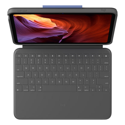 Logitech Rugged Folio - Tastatur und Foliohülle iPad 10. 11. Generation Graphite QWERTZ DE