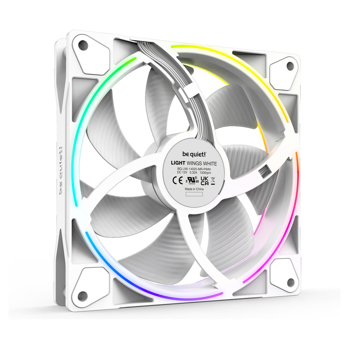 140mm be quiet! LIGHT WINGS White PWM Triple-Pack