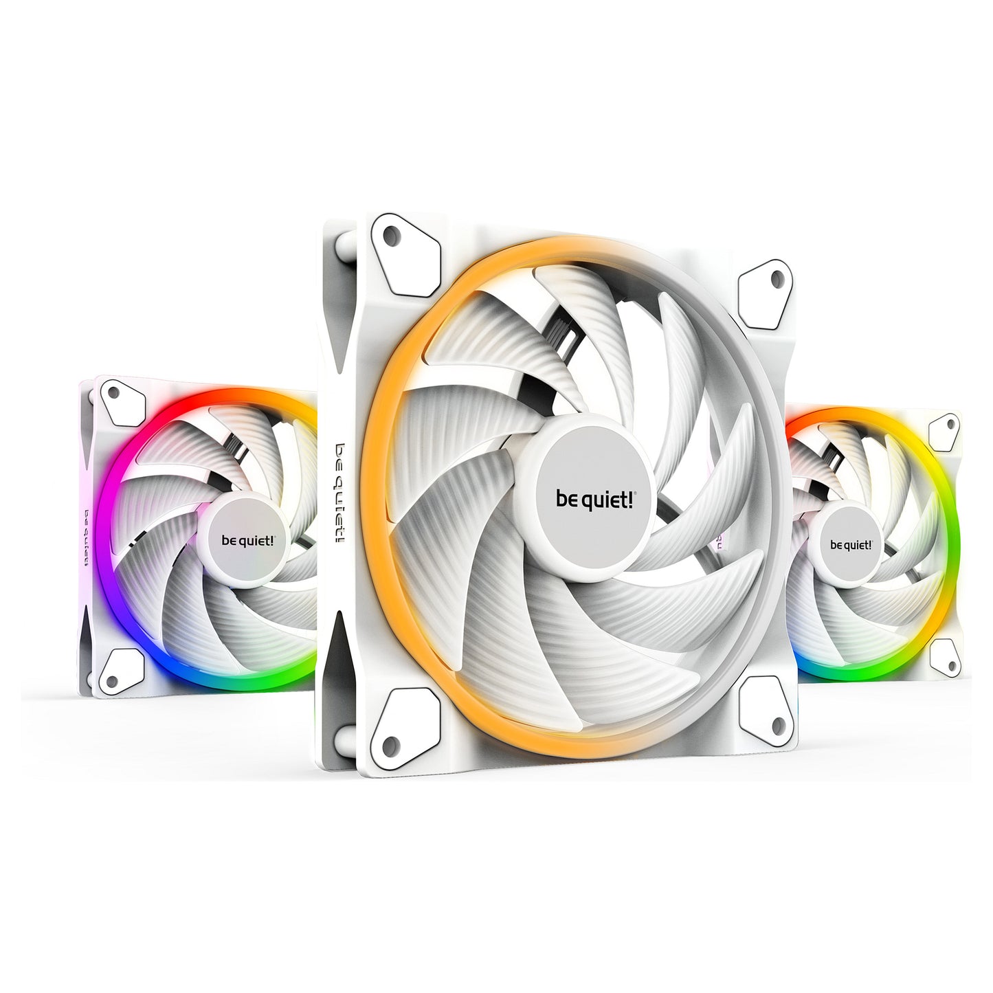 140mm be quiet! LIGHT WINGS White PWM Triple-Pack high-speed