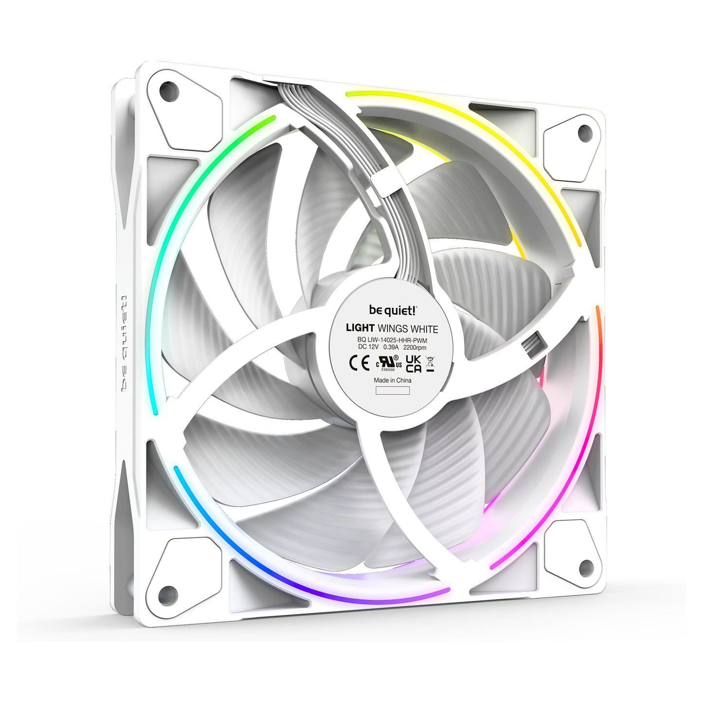 140mm be quiet! LIGHT WINGS White PWM Triple-Pack high-speed