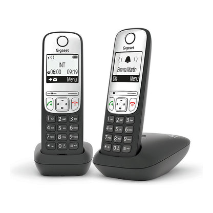 GIGASET A690A DUO mit Anrufbeantworter - schwarz/silber