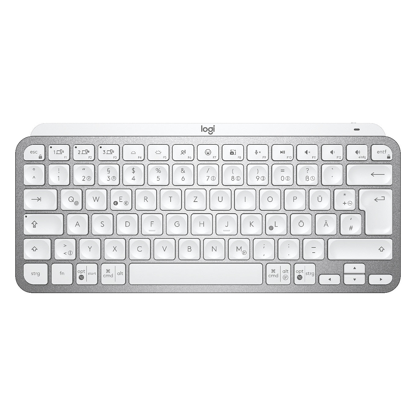 Logitech MX Keys Mini - Tastatur - Hintergrundbeleuchtung Pale Gray