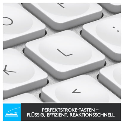 Logitech MX Keys Mini - Tastatur - Hintergrundbeleuchtung Pale Gray