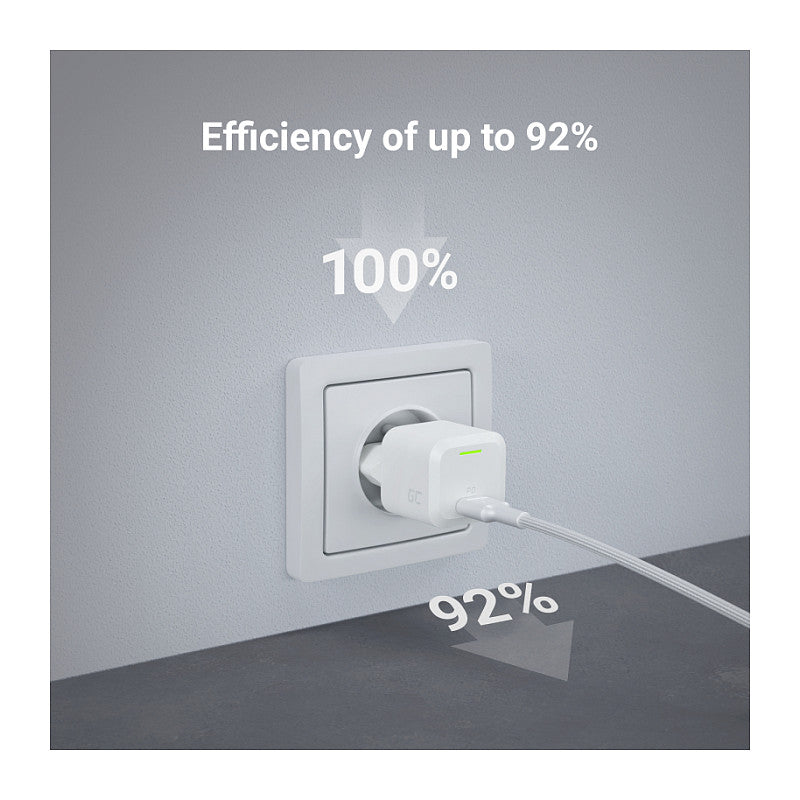 Ladegerät Green Cell Power Charger USB-C Power Delivery 33W White