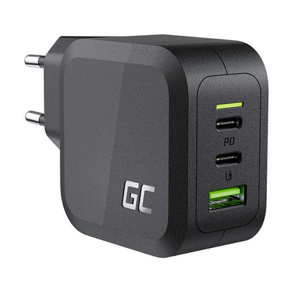 Ladegerät Green Cell Power Charger 2xUSB-C Power Delivery 1xUSB-A QuickCharge 65W Black