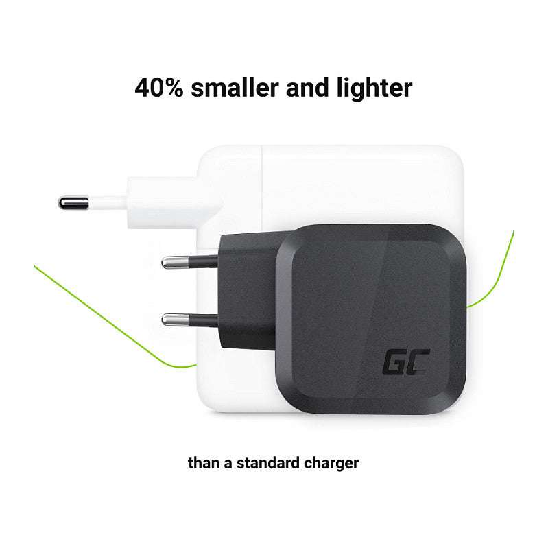 Ladegerät Green Cell Power Charger 2xUSB-C Power Delivery 1xUSB-A QuickCharge 65W Black