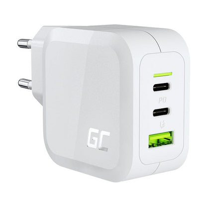 Ladegerät Green Cell Power Charger 2xUSB-C Power Delivery 1xUSB-A QuickCharge 65W White
