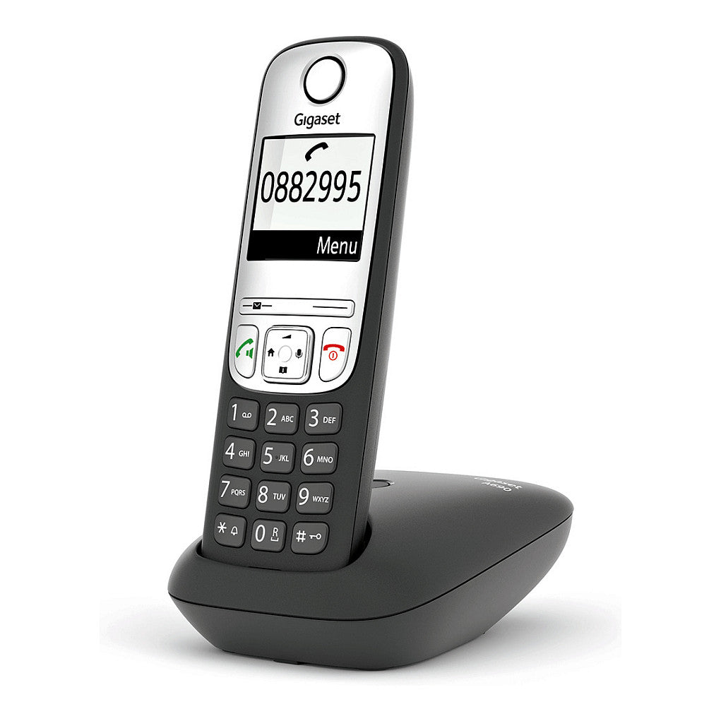 A690 schwarz schnurlos analog DECT Display Freisprechen Telefonbuch fr bis zu 100 Eintrge