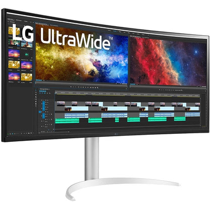 96,5cm/38" (3840x1600) LG UltraWide 38BQ85C-W 21:9 UWQHD IPS Curved 5ms 75Hz HDMI DP USB-C Speaker White