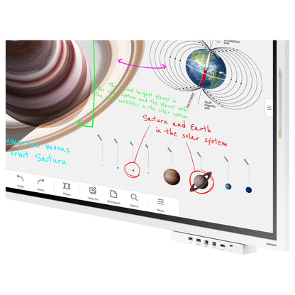 165cm/65'' (3840x2160) Samsung Flip Pro WM65B 16:9 LCD HDMI/DisplayPort/USB-C Speaker 4K UHD MultiTouch White Gray