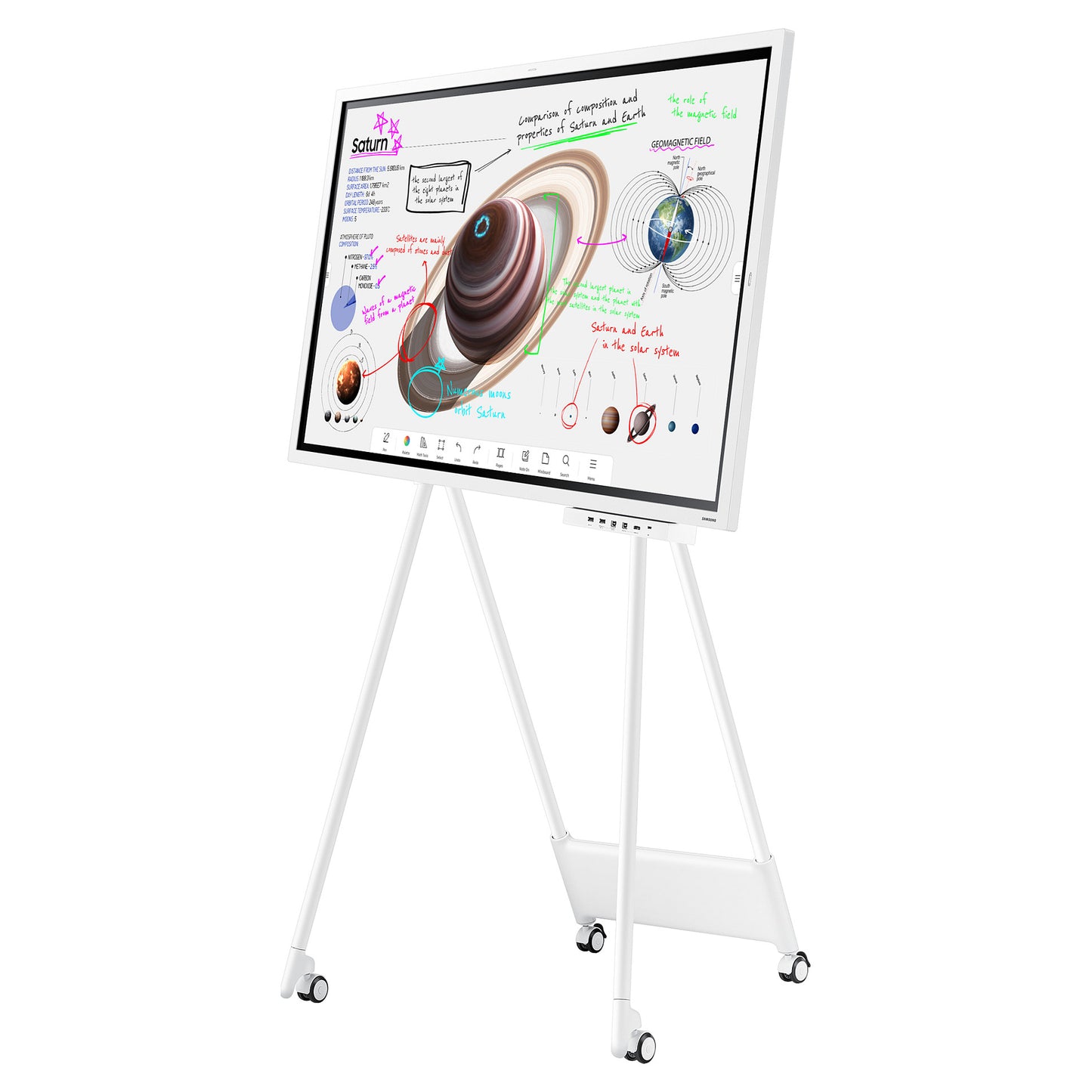 165cm/65'' (3840x2160) Samsung Flip Pro WM65B 16:9 LCD HDMI/DisplayPort/USB-C Speaker 4K UHD MultiTouch White Gray