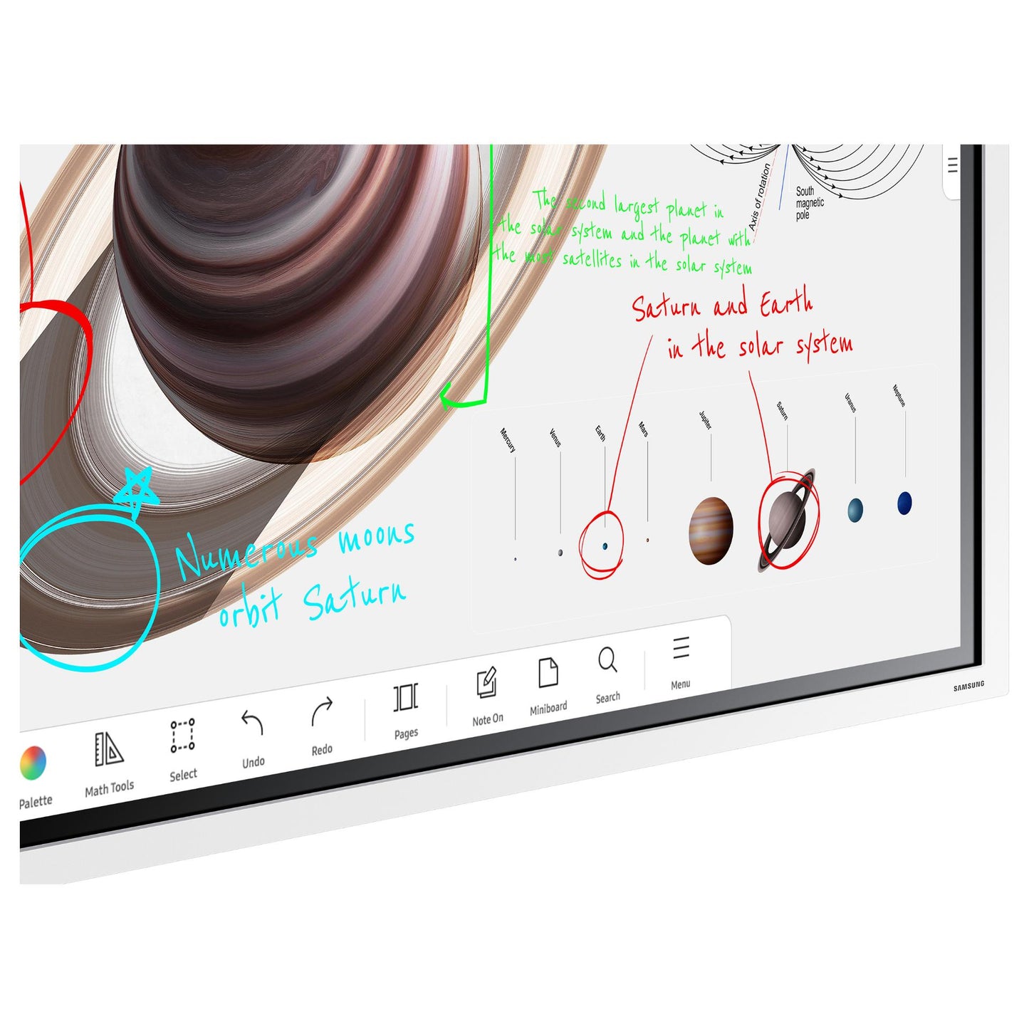 165cm/65'' (3840x2160) Samsung Flip Pro WM65B 16:9 LCD HDMI/DisplayPort/USB-C Speaker 4K UHD MultiTouch White Gray
