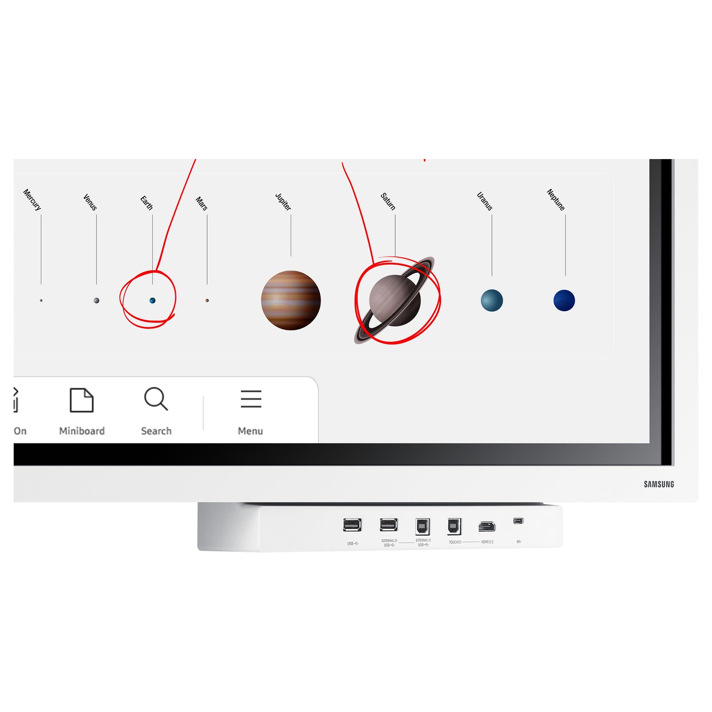 165cm/65'' (3840x2160) Samsung Flip Pro WM65B 16:9 LCD HDMI/DisplayPort/USB-C Speaker 4K UHD MultiTouch White Gray