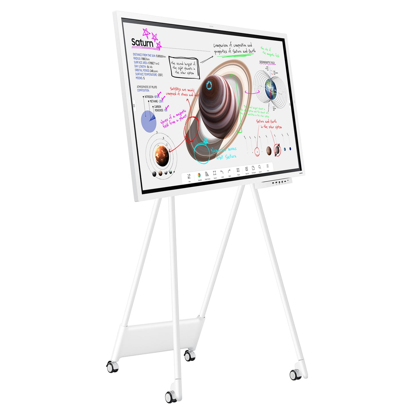 165cm/65'' (3840x2160) Samsung Flip Pro WM65B 16:9 LCD HDMI/DisplayPort/USB-C Speaker 4K UHD MultiTouch White Gray