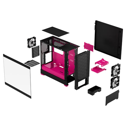 Tower Fractal Design Pop Air RGB Magenta Core TG Clear Tint