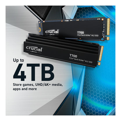 M.2 2TB Crucial T700 NVMe PCIe 5.0 x 4 with Heatsink