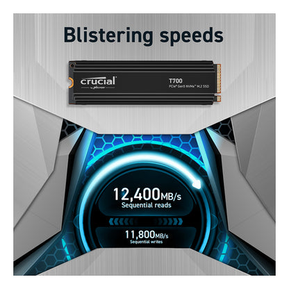 M.2 2TB Crucial T700 NVMe PCIe 5.0 x 4 with Heatsink
