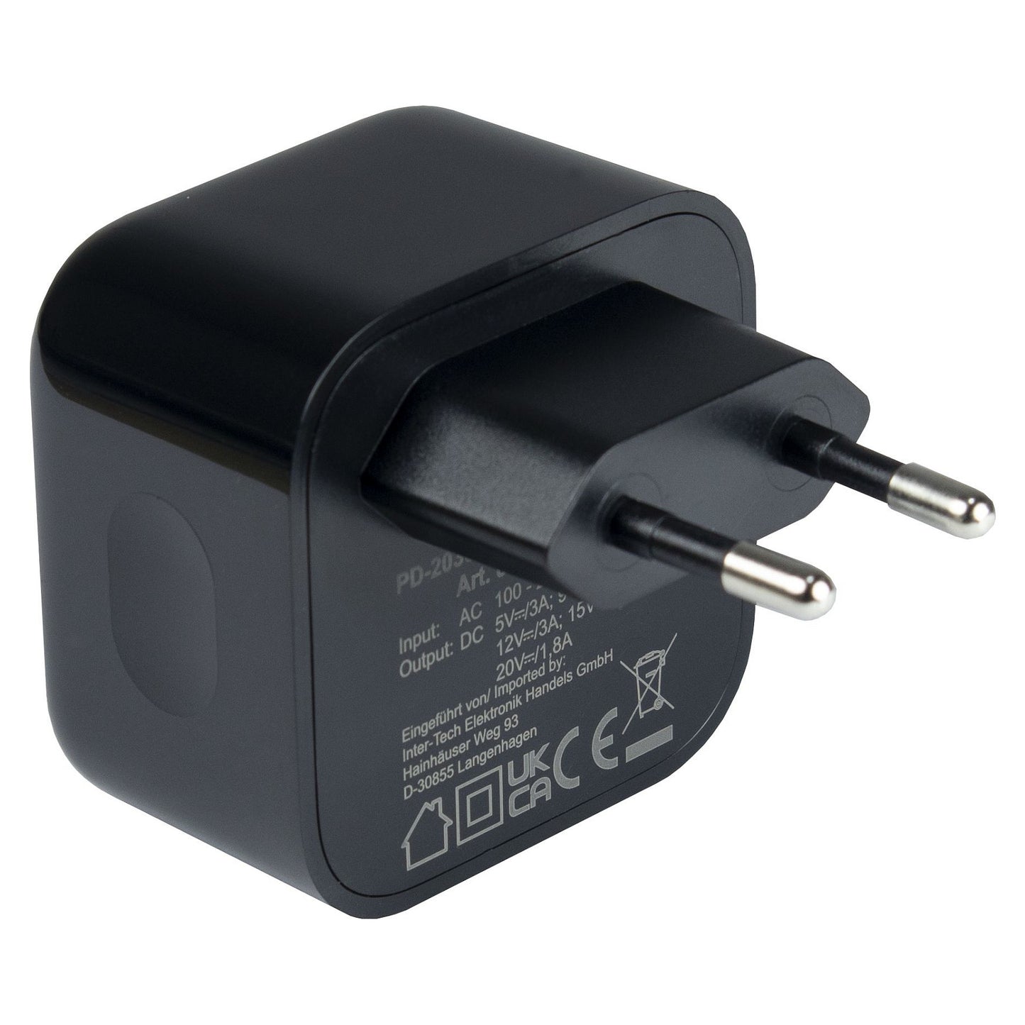 Charger USB-C 36W Black Inter-Tech PD-2036