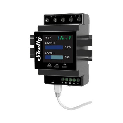 Shelly Relais "Pro Dual Cover PM" 2x Rolladensteuerung WLAN LAN BT DIN-Rail
