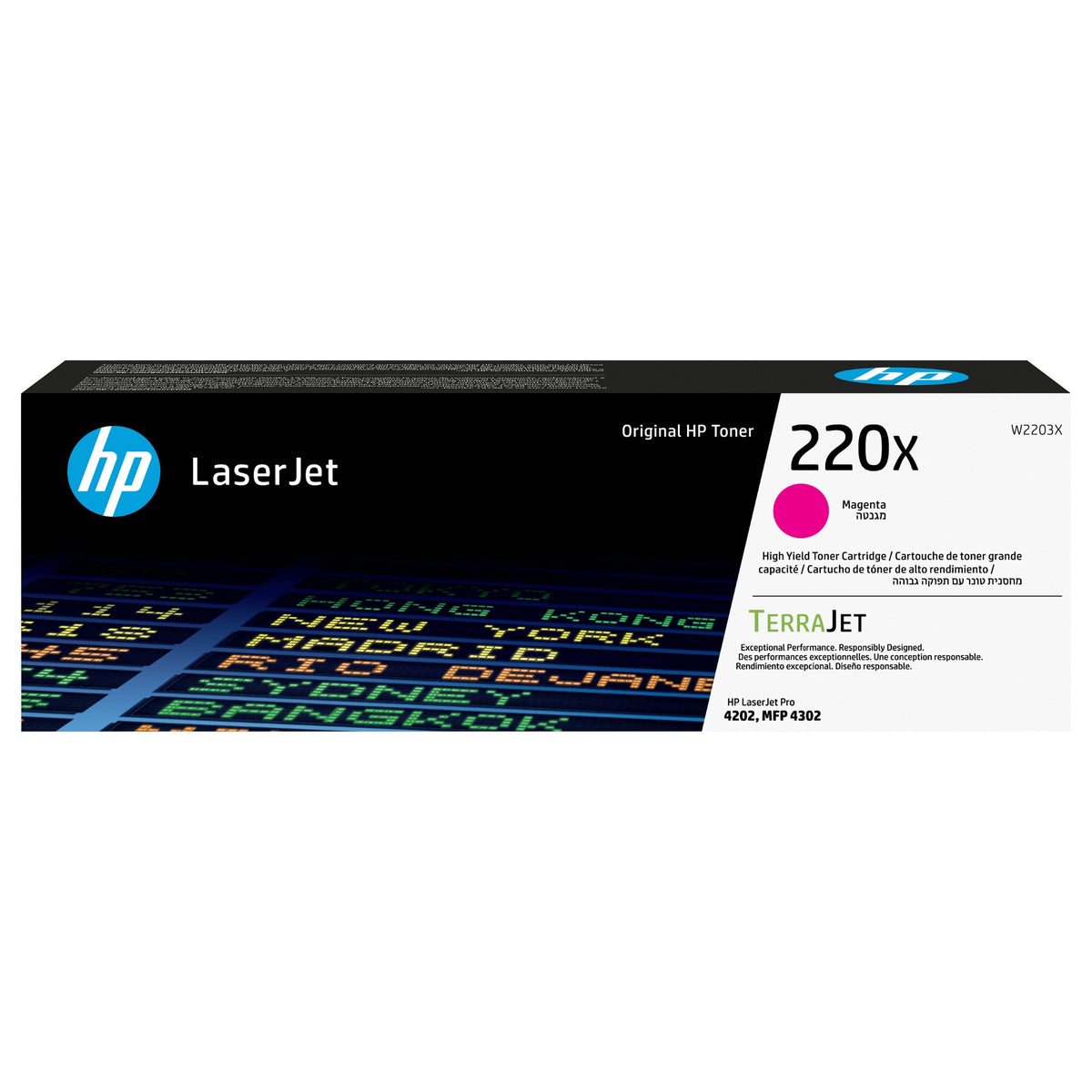 HP Toner 220X W2203X Magenta bis zu 5.500 Seiten