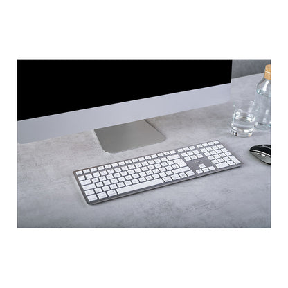 Cherry KW 9100 Slim - Tastatur Wireless white QWERTZ DE mit Mac-Layout