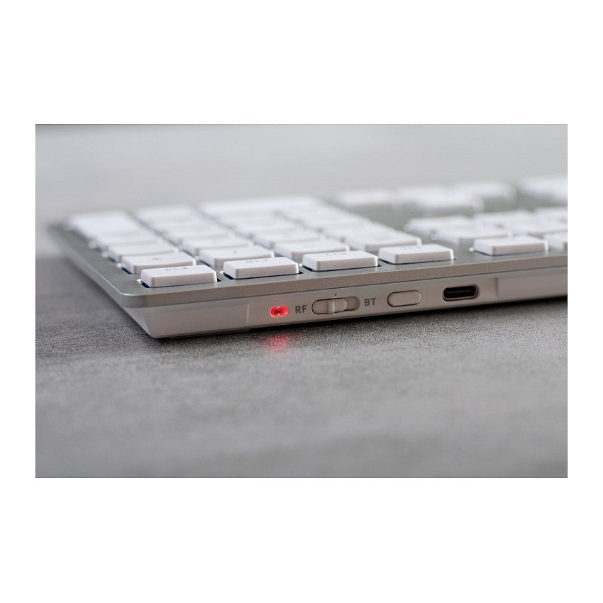 Cherry KW 9100 Slim - Tastatur Wireless white QWERTZ DE mit Mac-Layout