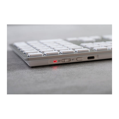 Cherry KW 9100 Slim - Tastatur Wireless white QWERTZ DE mit Mac-Layout