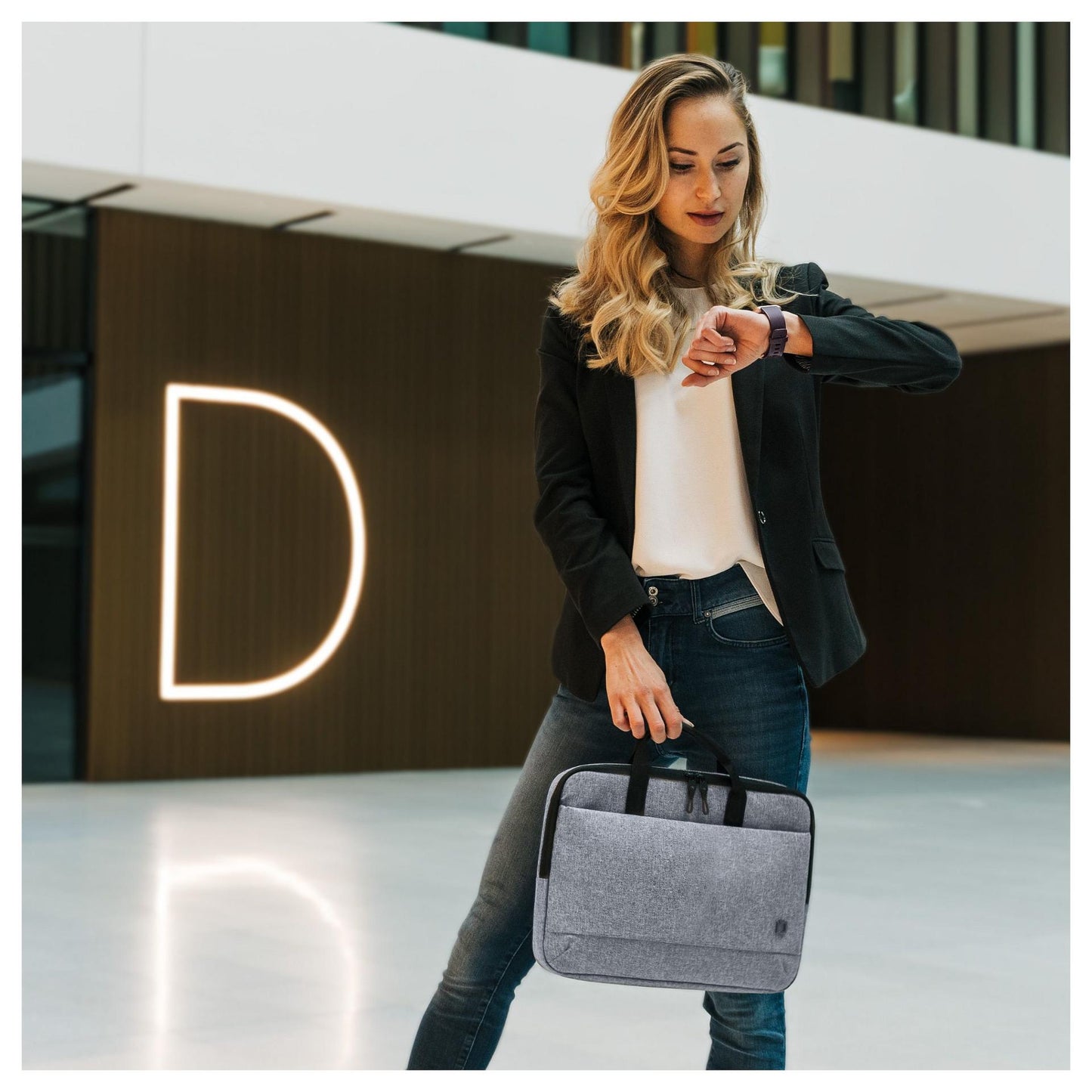 Dicota Laptop Tasche Eco MOTION bis 39,6 cm 15.6" Blue Denim inkl. Schultergurt