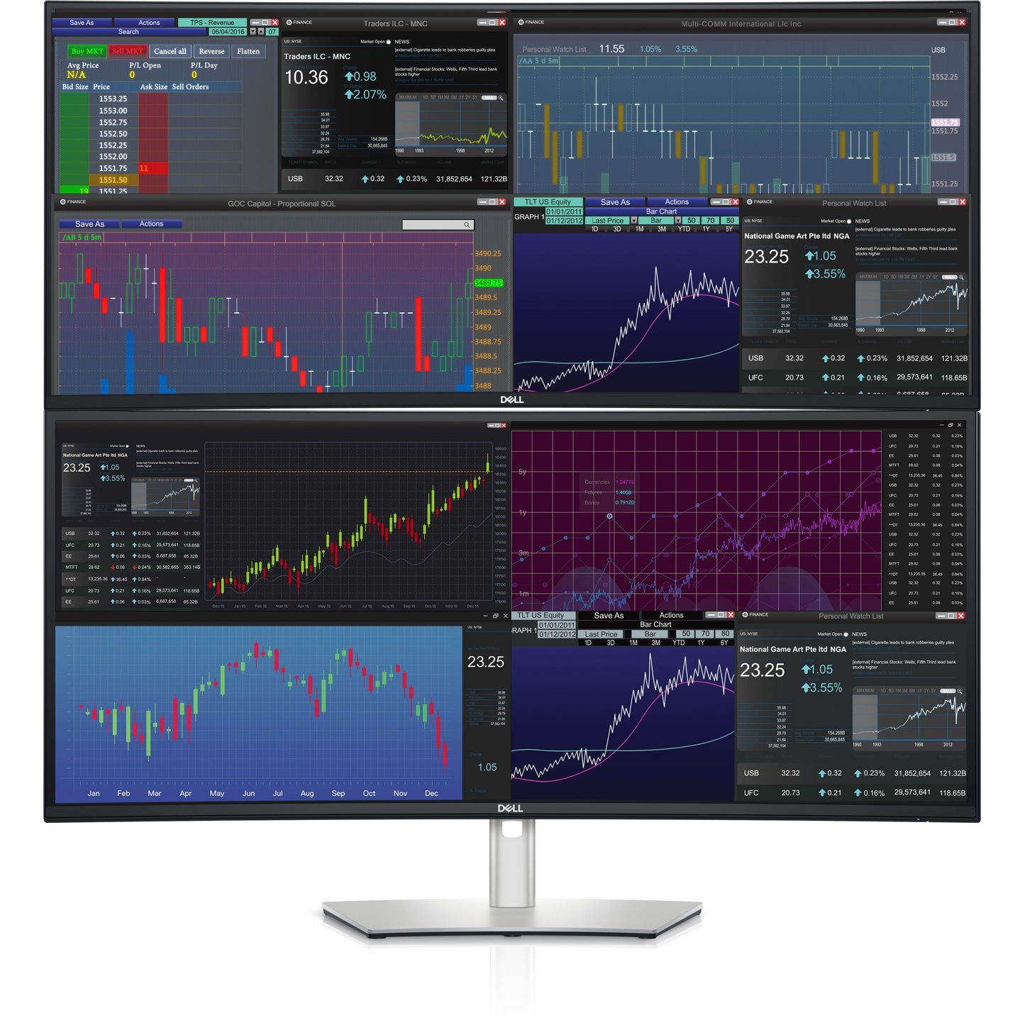 96,5cm/38" (3840x1600) Dell U3824DW UltraSharp Curved USB-C Hub Quad HD 8ms IPS Black Panel