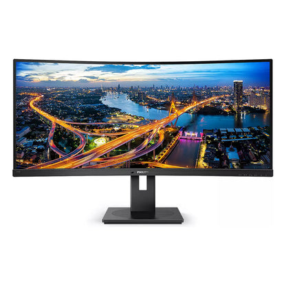 86,4cm/34" (3440x1440) Philips B Line 346B1C 21:9 UWQHD Curved 5ms 100Hz HDMI DP USB-C Speaker Black