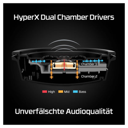 HP HyperX Cloud Alpha Wireless Gaming Headset - Virtual 7.1-Surround/DTS Headphone:X 2.0/Spatial Audio/Over-Ear - schwarz/rot