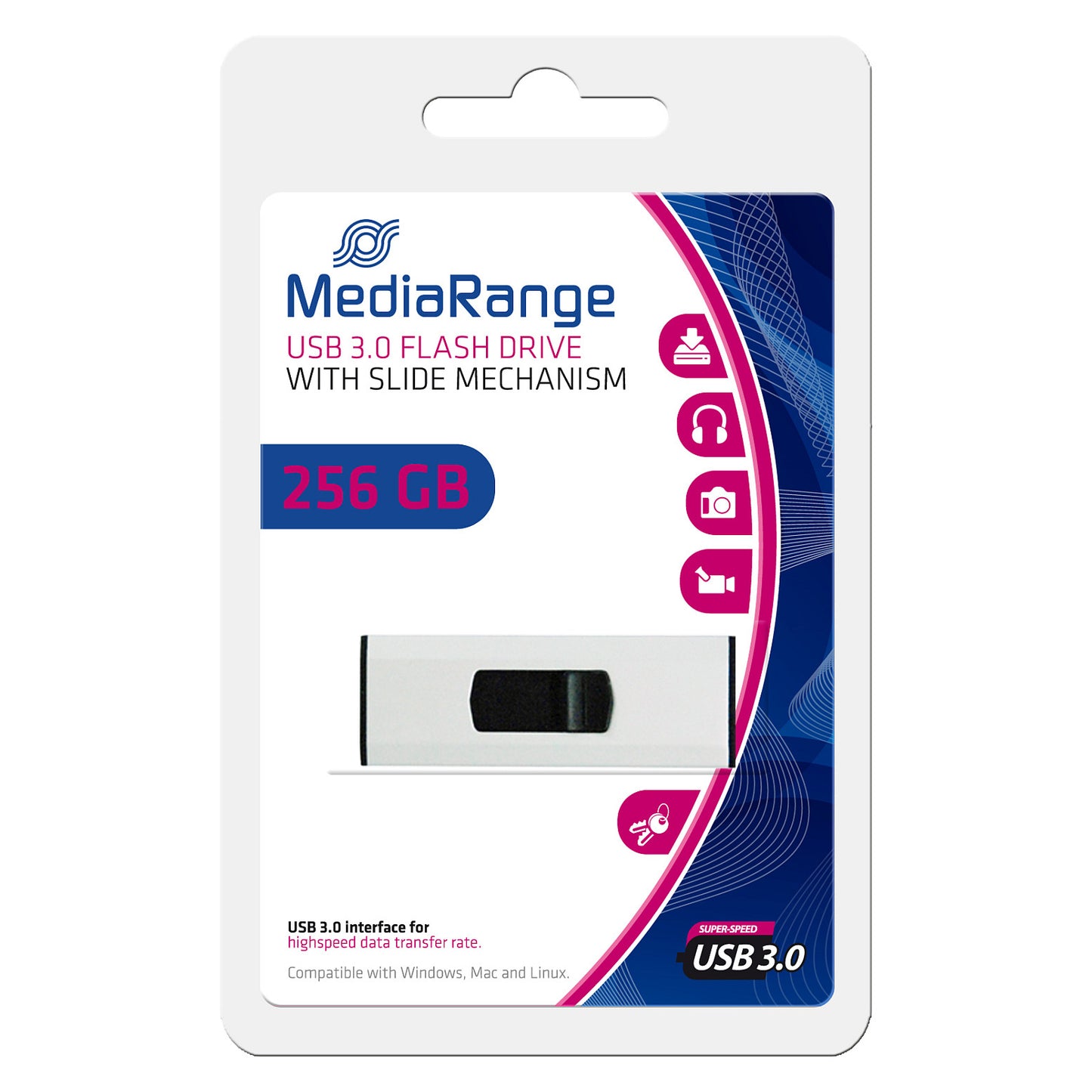 STICK 256GB MEDIARANGE USB-Flash-Laufwerk USB 3.0