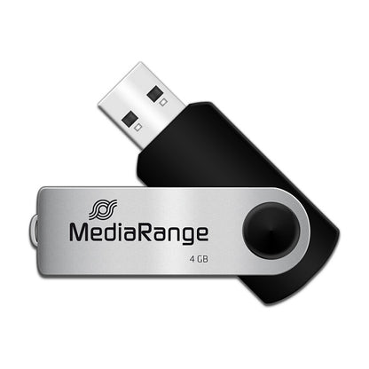 STICK 4GB MEDIARANGE MR907 B - Schwarz - Silber