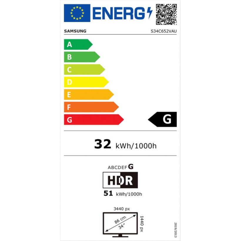 86cm/34" (3440x1440) Samsung LS34C652VAUXEN 34p 100Hz 5ms HDMI USB-C black