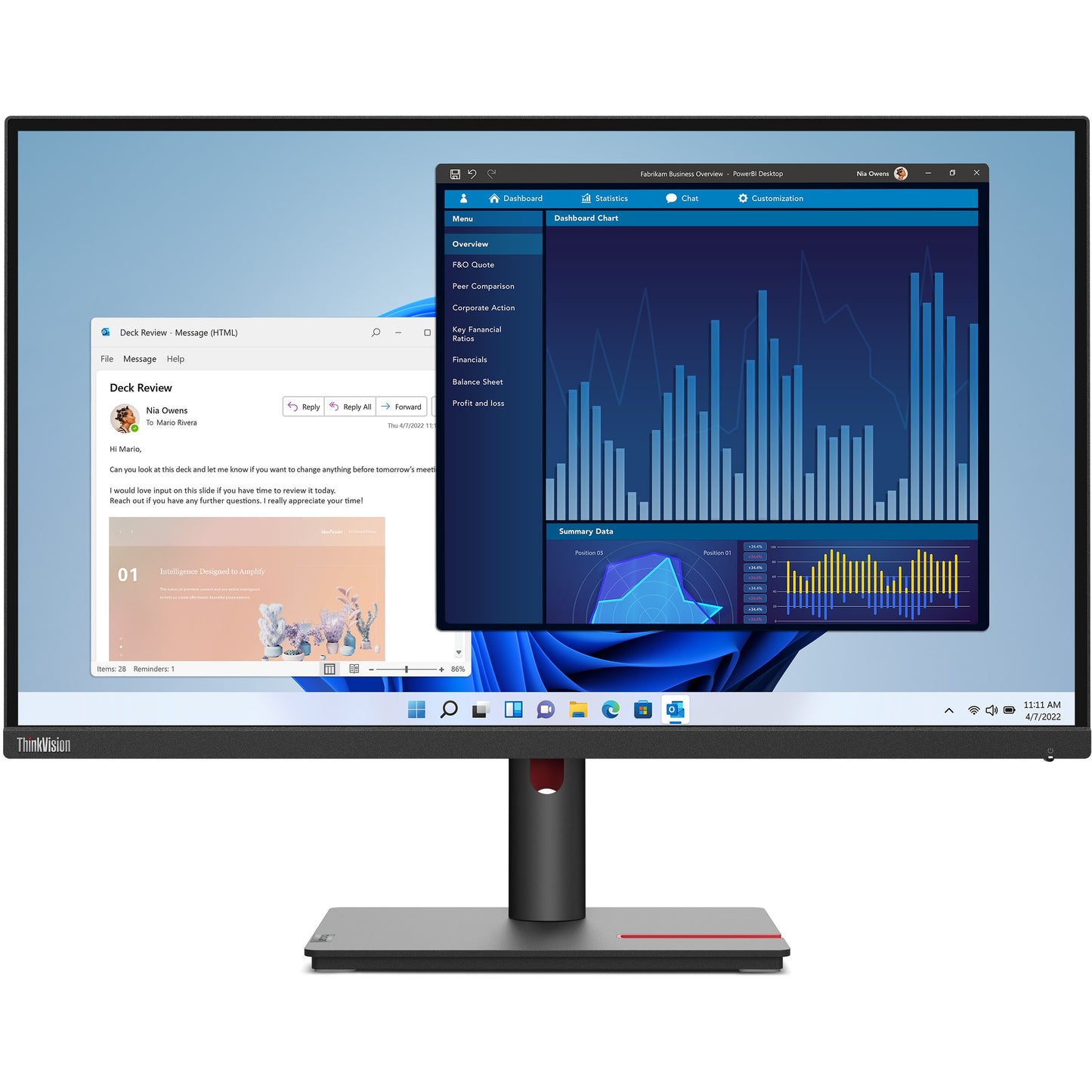 Lenovo ThinkVision T27p-30 (27") UHD HDMI/DP/USB-C/DOC