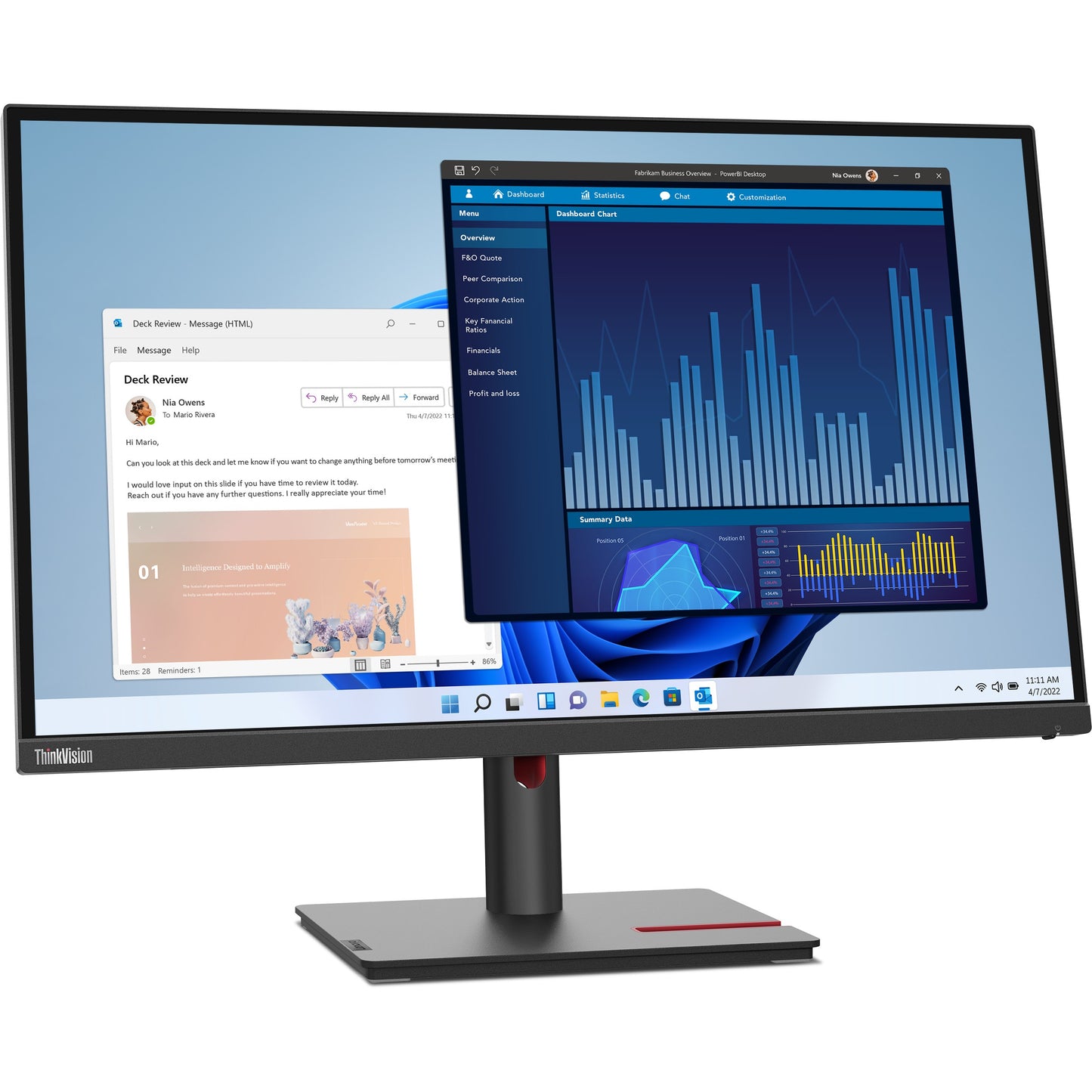Lenovo ThinkVision T27p-30 (27") UHD HDMI/DP/USB-C/DOC