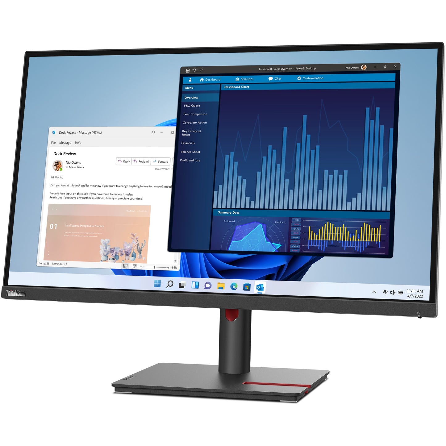 Lenovo ThinkVision T27p-30 (27") UHD HDMI/DP/USB-C/DOC