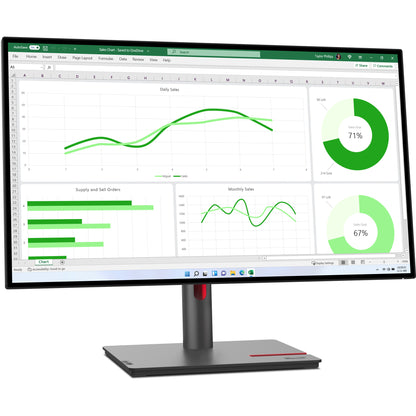 68,6cm/27" (2560x1440) Lenovo ThinkVision P27q-30 16:9 QHD IPS 4ms 60Hz HDMI DP Pivot Black
