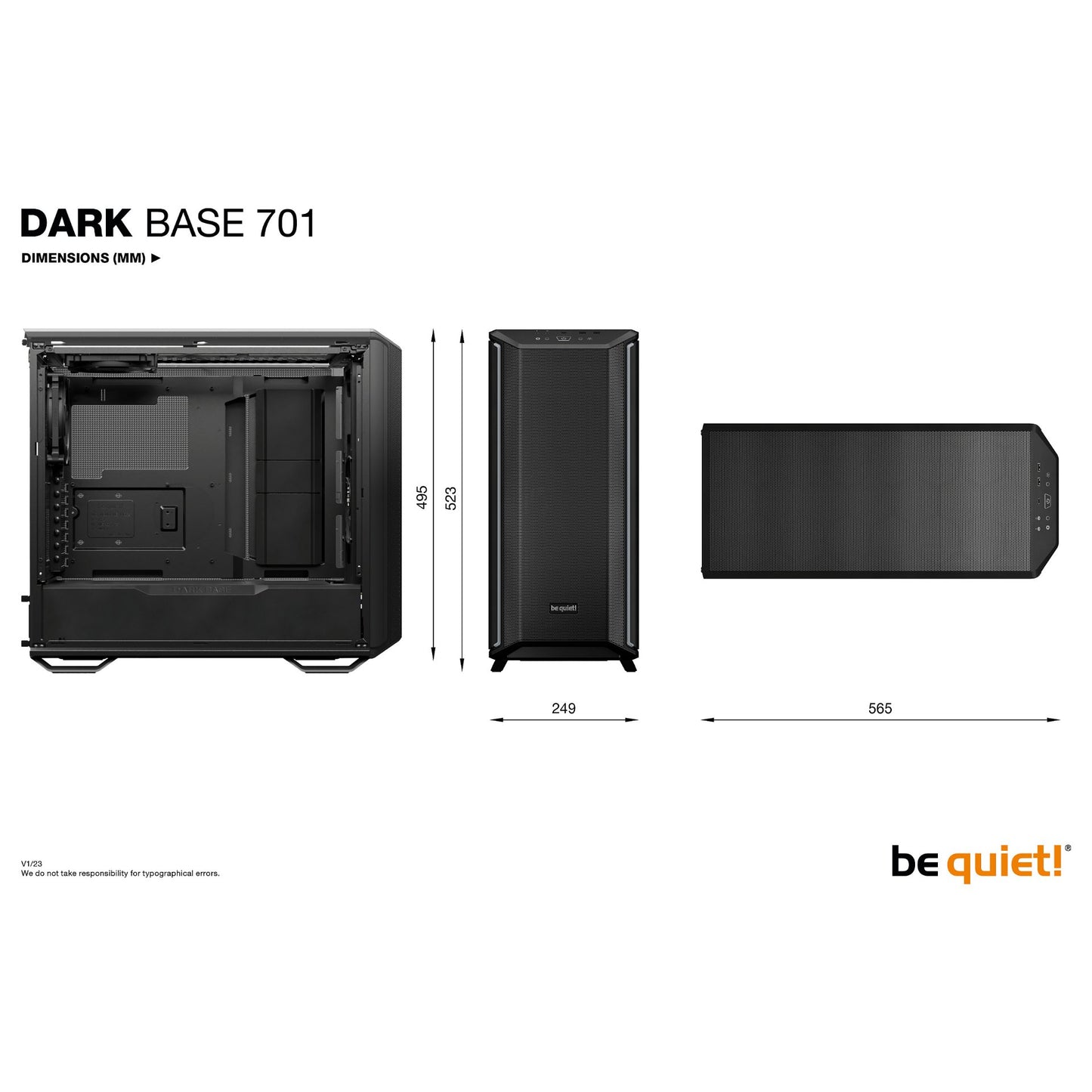 Midi be quiet! Dark Base 701 Black