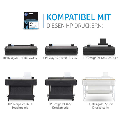 HP 712 80-ml Black Designjet Ink Cartridge