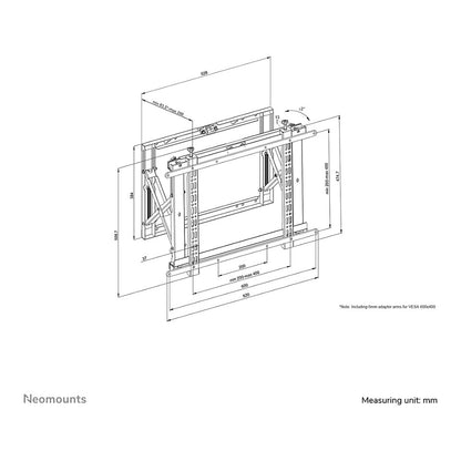 Neomounts WL95-800BL1 Push-to-Pop-Out Videowall-Wandhalterung für 42-70" Bildschirme - Schwarz