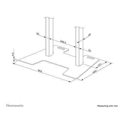 Bodenplatte opt. für FL55-875WH1 + WL55-875WH1 Neomounts Weiß