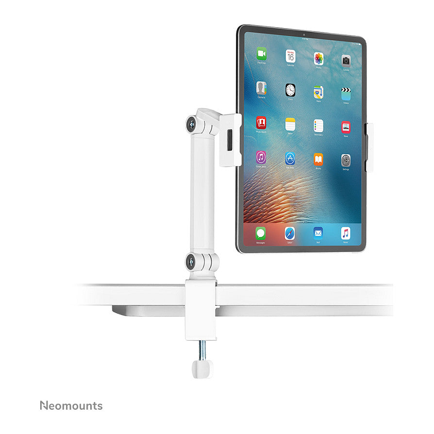 Tabletständer mit 3 Drehpunkten (4.7" - 12.9") max 1kg- Tischhalterung - Neomounts Weiß