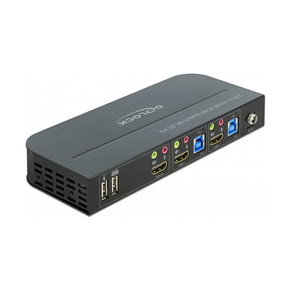 DELOCK HDMI KVM Switch 4K 60Hz mit USB 3.0 und Audio