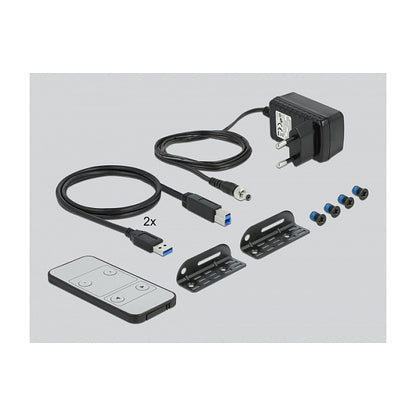 DELOCK HDMI KVM Switch 4K 60Hz mit USB 3.0 und Audio