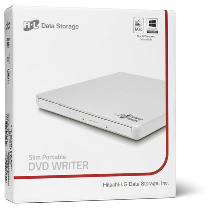 HLDS GP60NW60 DVD-Brenner ultra slim extern USB 2.0 weiss
