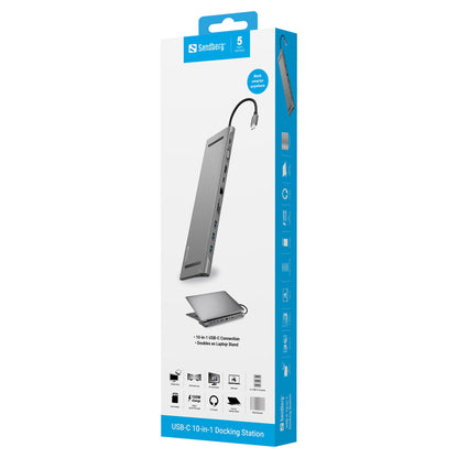 Sandberg 136-31 USB-C 10-in-1 PD 100W 4K DockingStation