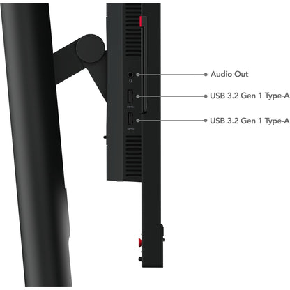 61cm/24" (1920x1080) Lenovo ThinkVision T24v-30 16:9 FHD IPS 75Hz 4ms HDMI VGA DP Speaker Webcam Black