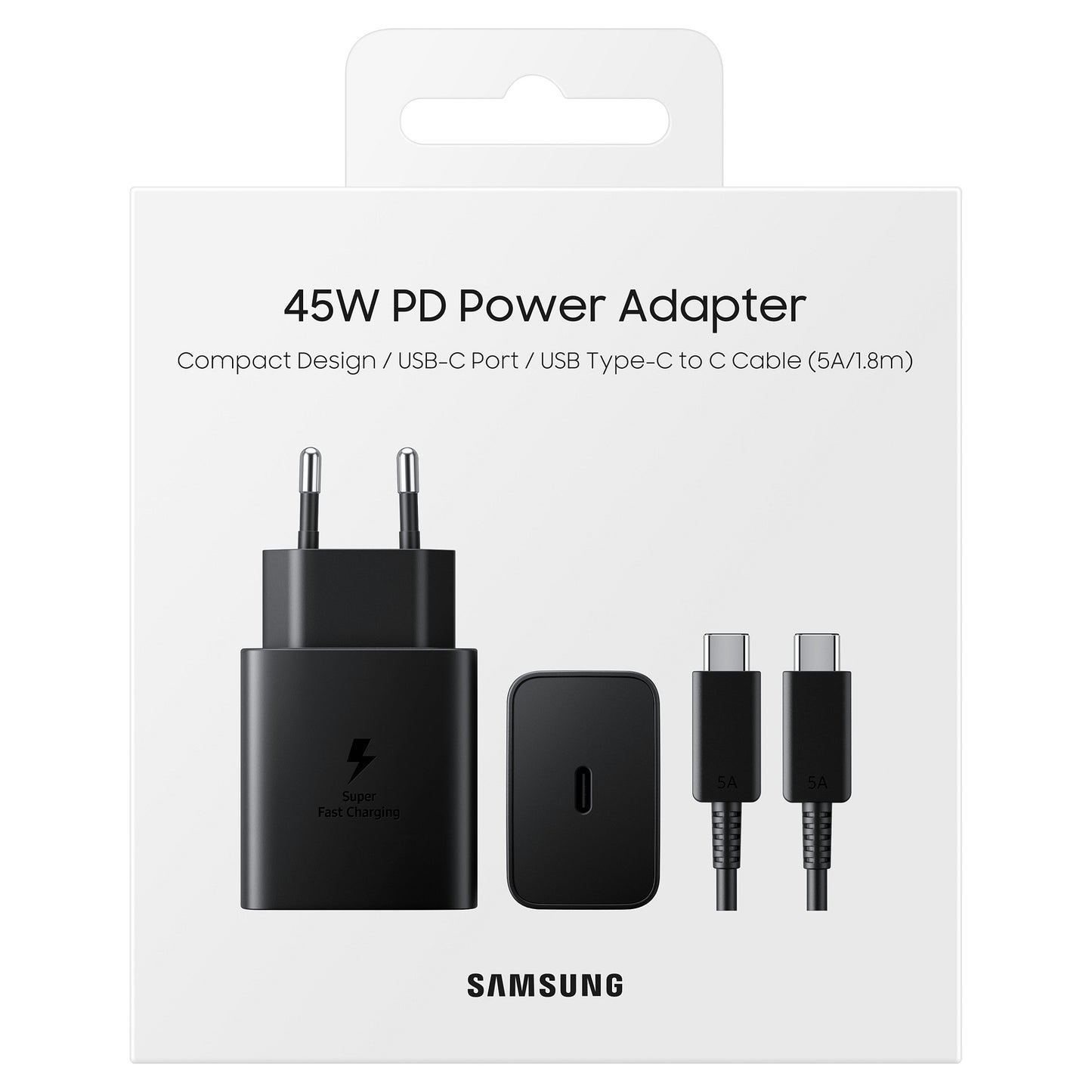 Samsung Schnellladegerät 45W Netzteil inkl. Datenkabel USB Type-C black